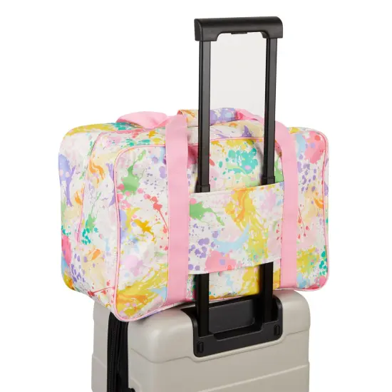 Pastel Watercolor Sewing Machine Carrying Case - Universal Tote Travel Bag Accessories Organizer Compatible with Most Standard Machines (18.1 x 9.4 x 12.2 Inch) Multicolor {4}