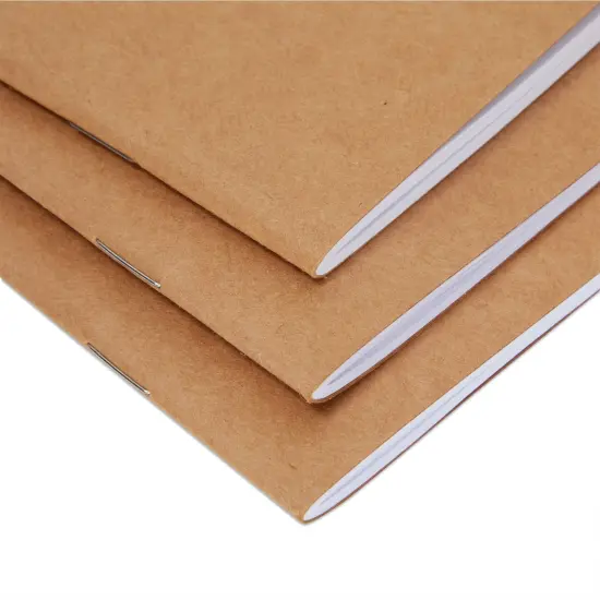 48 Pack Small Blank Notebooks for Kids Bulk, Kraft Paper Journals for Students, Sketching Drawing, Writing (4.3 x 5.6 In) Brown {6}