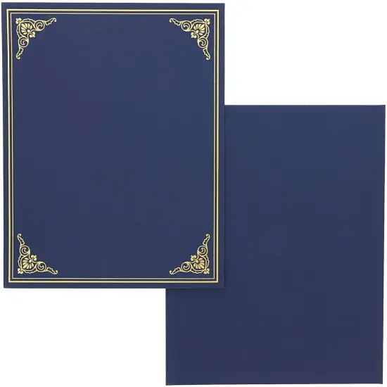 Paper Junkie 24 Pack Certificate Holder Letter-Sized Diploma Cover - Navy Blue {4}