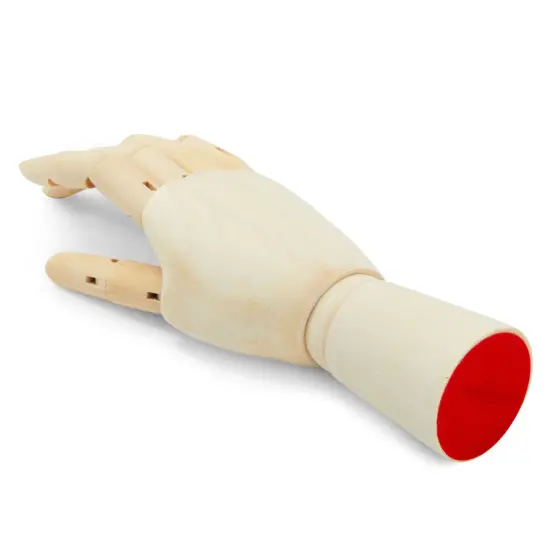 7" Wooden Hand Model and 8" Posable Wooden Mannequin Figure for Drawing, Adjustable Art Supplies (2-Piece) Brown {5}