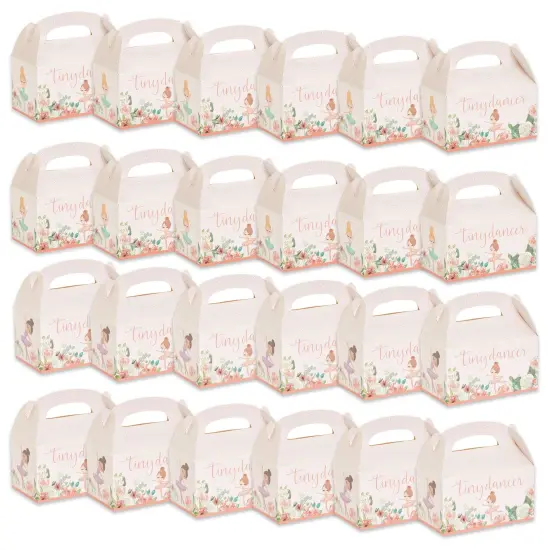 24-Pack Ballet Tiny Dancer-Themed Gable Party Favor Boxes for Ballerina Party Decorations, Built-In Handles with Pre-Scored Tabs for Easy Assembly (Pink, 6x3x4 in) {4}