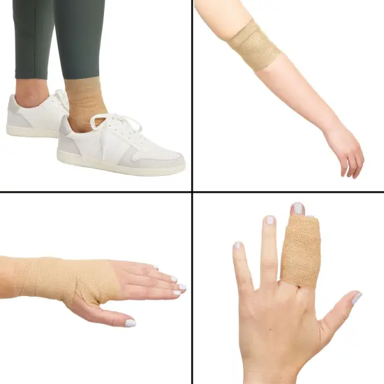 24-Rolls Self Adherent Bandage Wrap 2 inch x 5 Yards &ndash; Breathable Vet Tape, Elastic Cohesive for Wrist, Swelling, Sports, Tattoo (12 Bright Colors) {2}