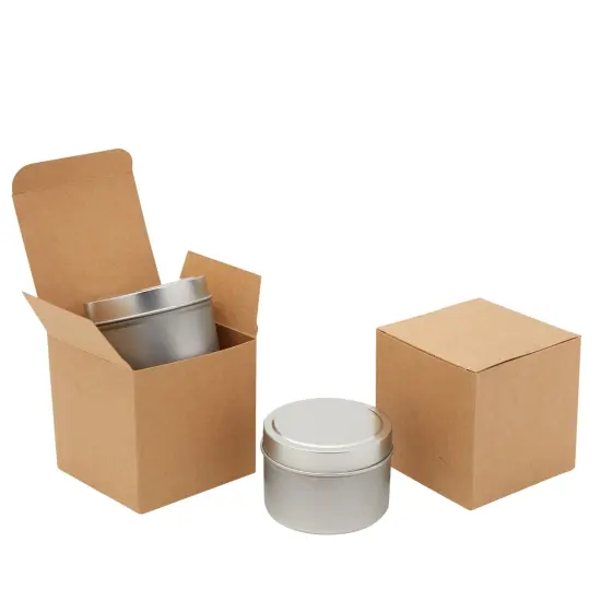 100-Pack Brown 3x3x3 Inches Gift Boxes with Lids for Candles, Ornaments, Crafts, Party Favors, Cupcakes, Holiday, Birthday, Baby Shower, Bridesmaid and Groomsmen Proposal, Easy Assemble {4}