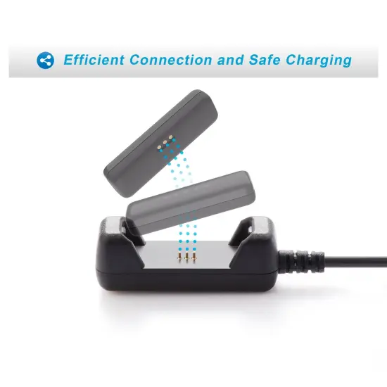 Insten compatible with Fitbit Flex 2 - Replacement USB Charging Cable Cord Cradle Dock Charger Adapter Fitness Wristband Black {4}