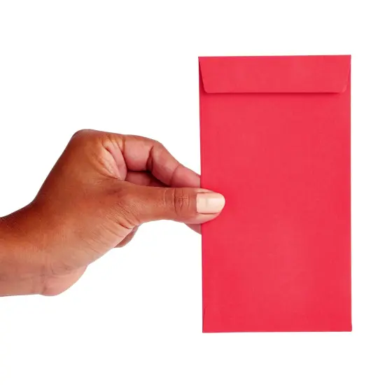 100 Pack Red Money Envelopes for Cash, Coins, Saving, Budgeting (Small, 3.5x6.5in) {6}