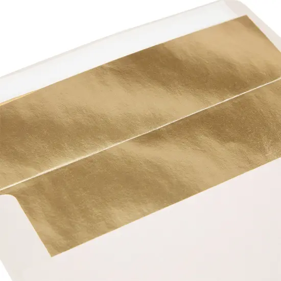 50 Pack Blush Pink 5x7 Envelopes for Invitations, Wedding, A7 Size with Bronze Lining and Self Adhesive Peel and Stick {7}