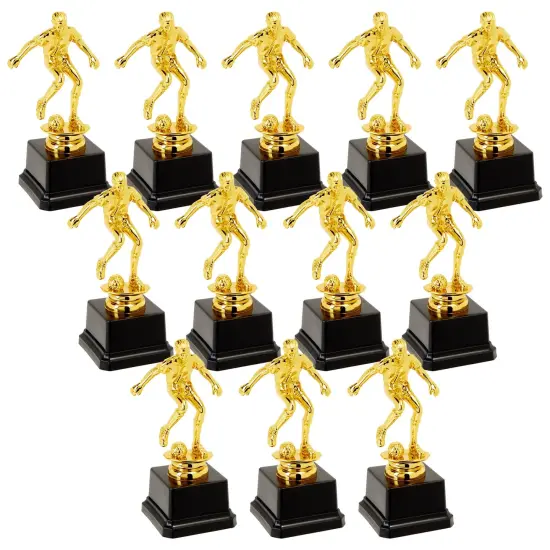 12 Pack Small Gold Soccer Trophies for Team Award Ceremonies, Championship Games, Sports Competitions (2.5 x 6 In) {1}