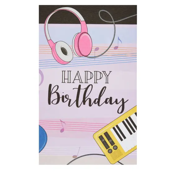 36 Pack Happy Birthday Music Party Favor Bags for Goodies, Gifts, Treats (Pink, 6 x 3 x 9 In) {5}