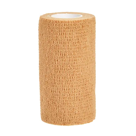 6-Rolls Self Adherent Bandage Wrap, Vet Tape - 4 In x 5 Yds Breathable, Elastic Cohesive Wrap Tape for Wrist, Swelling, Sports, Tattoo (Tan) {5}