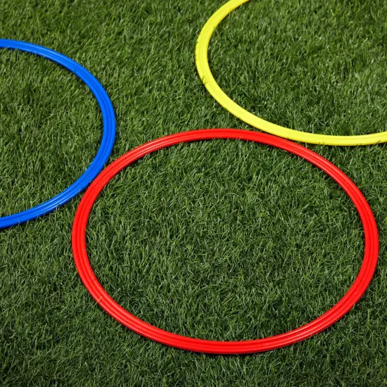 24 Pack Agility and Speed Training Rings for Trainers, Gyms, Athletics, Exercise (15.75 Inches) Multicolor {6}