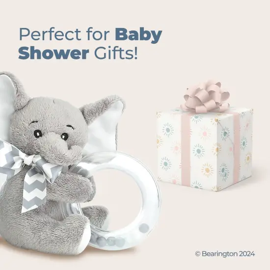 Bearington Lil' Spout The Baby Elephant Stuffed Animal, 5.5 Inch Plush Elephant, For Ages 0-14 Grey {5}