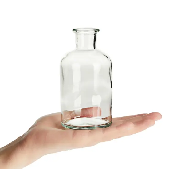 Small Clear Vases for Centerpieces, Glass Propagation Jars for Stems, Flower Buds, Apothecary Style Home D&eacute;cor (2.8x5 In), 6-Pack {7}