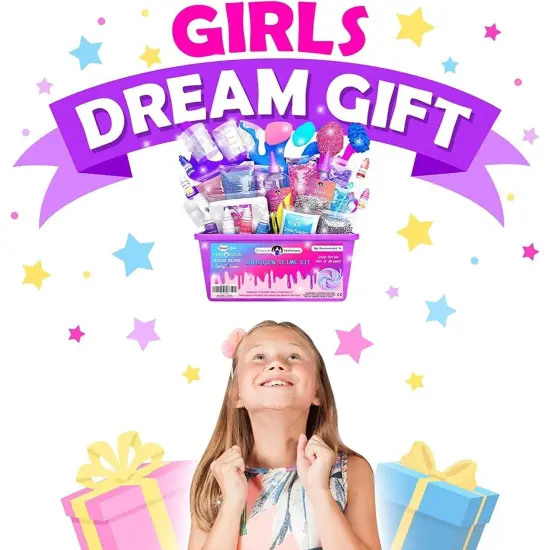 Original Stationery Unicorn Slime Kit, DIY Slime Kit for Girls 7-14 Years to Make Amazing Unicorn Slimes for Girls and Glow in The Dark Slimes, Fun Family Activity, Gifts for Easter and Birthdays {7}