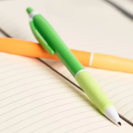 Simply Genius 100 Pack Office Pens, Retractable Ballpoint Pens in Black Ink, Ideal for Schools, Notebooks, Journals (Assorted Colors, 100pcs) Multicolor {3}