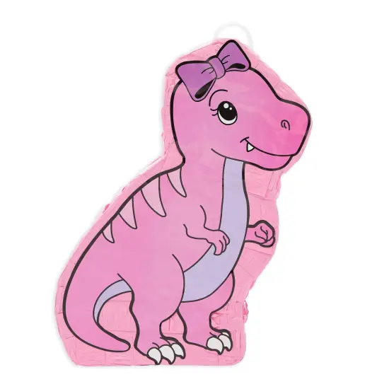 Pink Dinosaur Pinata for Girls T-Rex Themed Dino Birthday Party Decorations (16.5 x 13.0 x 3.0 In) {7}