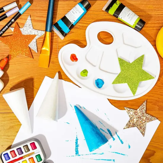 24 Pack Foam Cones for Crafts, DIY Art Projects, Handmade Gnomes, Trees, Holiday Decorations (2 x 4 In, White) {2}