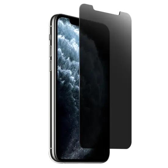 Privacy Glass Screen Protector Compatible with iPhone XS Max 6.5" [2 Pack] Insten Full Protection Anti Spy Tempered Glass Shield Guard [Case Friendly][Anti-Scratch] Grey {7}