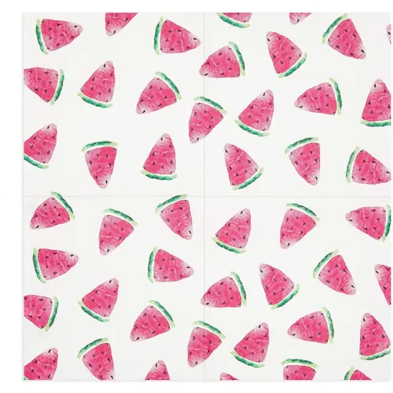 100-Pack Fruit Cocktail Napkins, Summer Party Decorations (Watermelon Design, 5x5 in) {7}