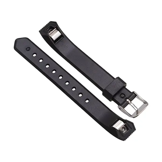 Zodaca TPU Watch Band Compatible with Fitbit Alta and Alta HR, Fitness Tracker Replacement Band for Men and Women, Black {1}