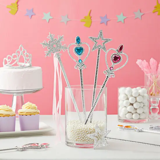 12 Pack Fairy Princess Wand for Girls, Party Favors for Kids, Dress Up Accessories, For Ages 3-14 Multicolor {2}