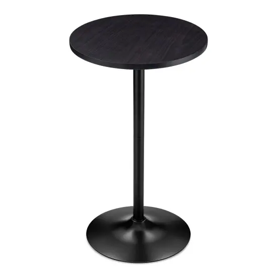 Set of 3 Leatherette Adjustable Swivel Bar Stool Pub Table Set {1}