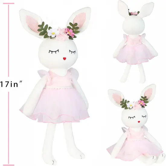 Ballerina Doll Easter Stuffed Animal Bunny Stuffed Animal Easter Plush Animal Doll, Plush Toy Bunny Stuffed Animals for Girls Easter Stuffed Animal on Birthday Christmas {2}