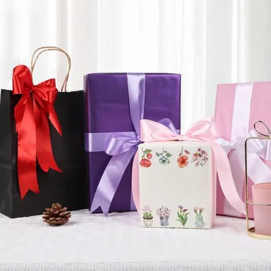 200 Yards Ribbon,1-1/2 Inch Satin Ribbon,Single Face Satin Ribbons, Perfect for Gift Wrapping,Wedding Decoration,Handmade Bows,Wrapping Bouquet and More {1}