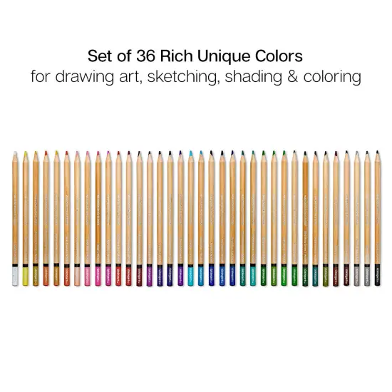 KINGART&reg; Colored Pencil Set, 36 Colors {4}