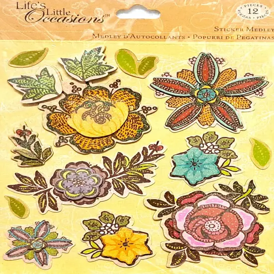 K & Company Life's Little Occasions Flowers Sticker Medley {1}
