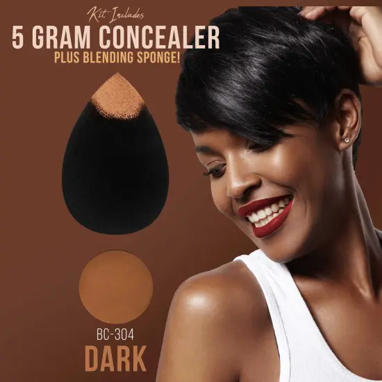 Belloccio Complete Cordless Handheld Airbrush Cosmetic Makeup System with 5 Dark Foundation Shades, 18-Piece Kit, Primer, Blush, Bronzer, Highlighter {5}