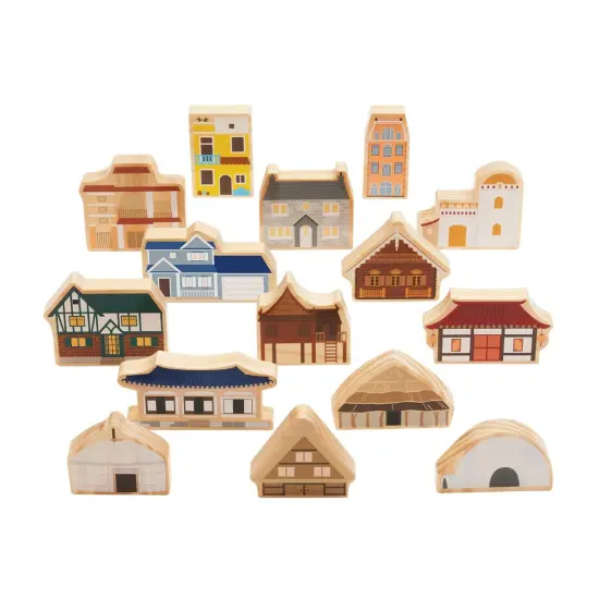 Kaplan Early Learning Company Traditional International Homes Set - 15 Pieces {7}
