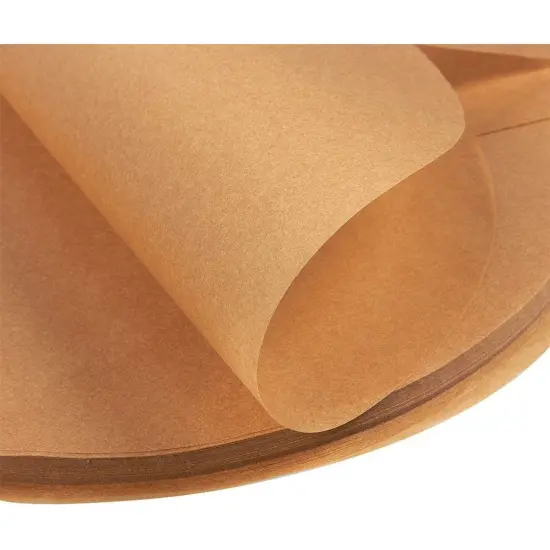 Juvale Unbleached Baking Parchment Paper Rounds with Easy Lift Tabs (9 in, 100 Sheets) Brown {5}