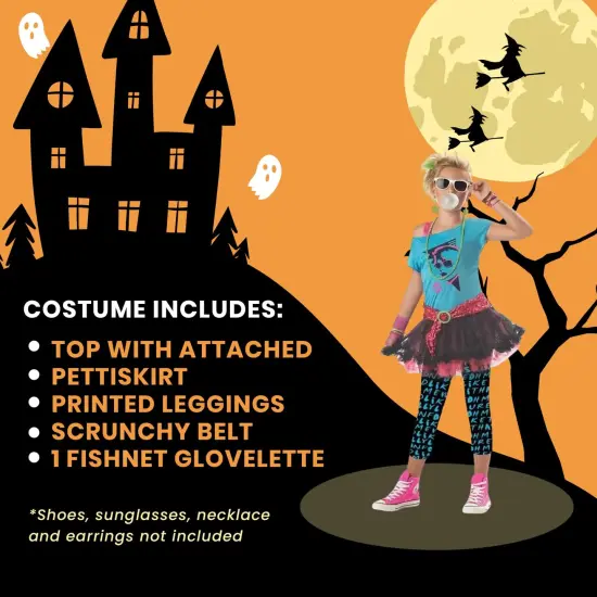 80'S Valley Girl Punk Rock Girl Dress Costume Tween {5}