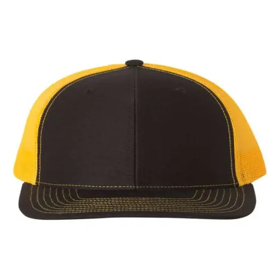 Richardson&reg; Snapback Trucker Cap Black/ Gold {1}