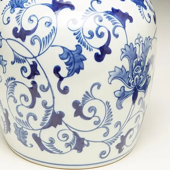 AA Importing 59779 9 Inch Blue & White Ginger Jar {3}