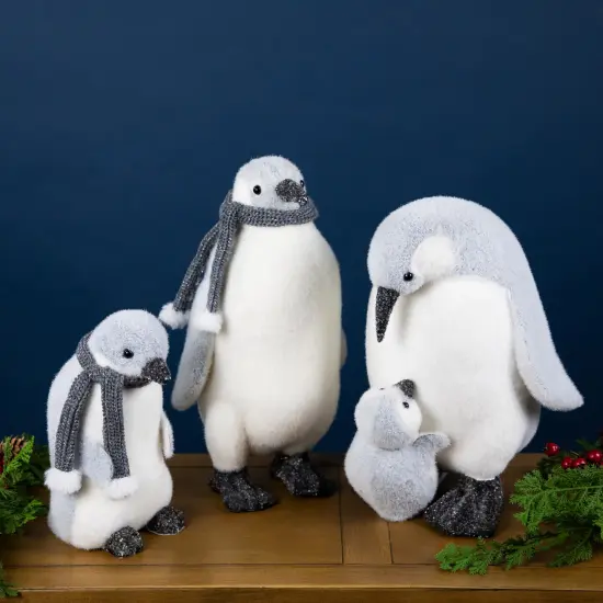 Northlight Penguin in Winter Scarf Christmas Figurine - 7.5" White {4}