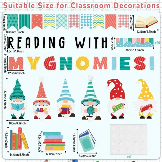 57pcs Back to School Gnomes Bulletin Board Set {2}
