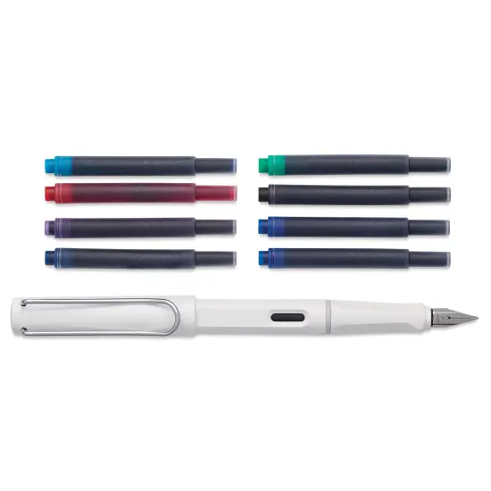 Lamy Safari Fountain Pen Set - White, Medium Nib *BLICK Exclusive* {1}