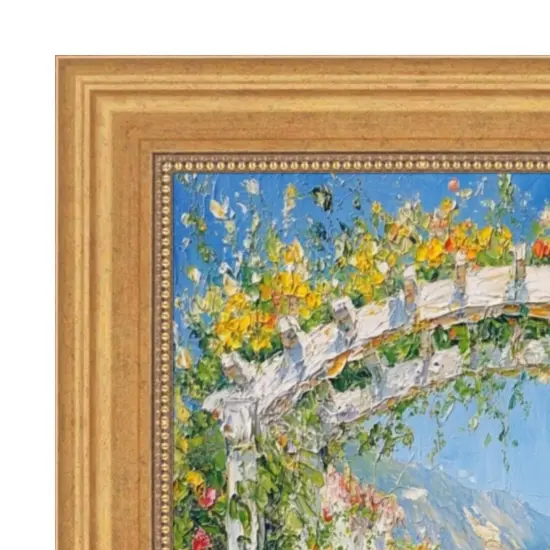 Vintage Scoop Antique Gold Bead Picture Frame 20x40 frame {5}