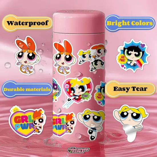 (50PCS) The Cute Girls Stickers for Water Bottle, Cartoon Water Bottles Decals {3}
