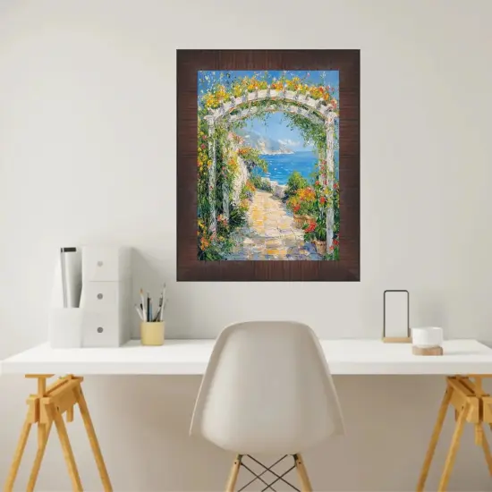 Wood Grain Mahogany Ven Slope Picture Frame 22x22 frame {4}