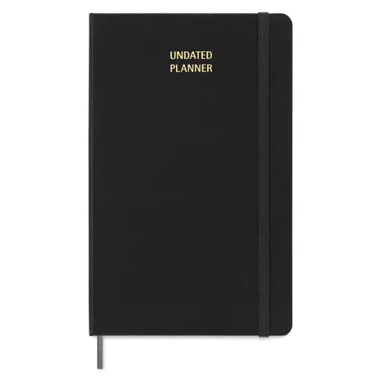 Moleskine Undated Weekly Planner - Black, 8-1/4" x 5", 208 Pages {1}