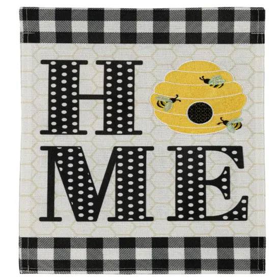 HOME Hive Garden Flag 2 Sided Bees {1}