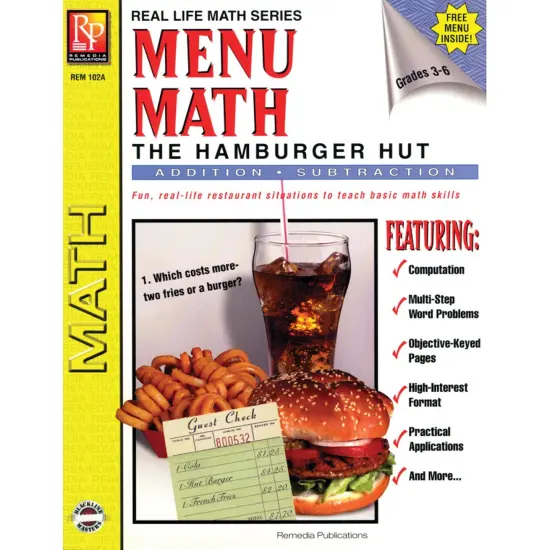 Menu Math: The Hamburger Hut Book, Addition & Subtraction {1}