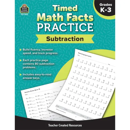 Timed Math Facts Practice: Subtraction {1}