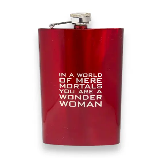 8oz RED In a World of Mere Mortals You Are a W W Flask {1}