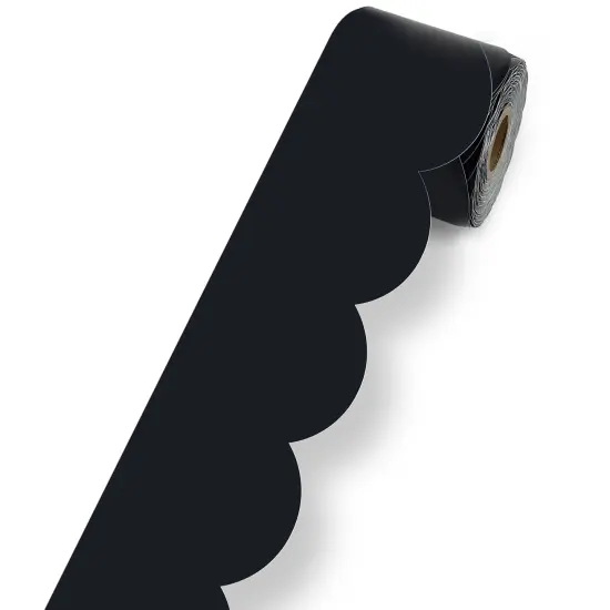 Black Rolled Scalloped Border {1}