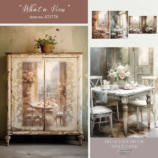 Prima Re-Design Decoupage Decor Tissue Paper-What A View {3}