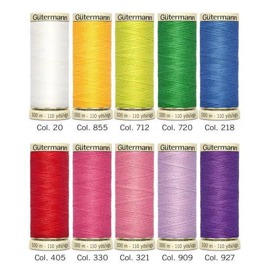 Gutermann Sew-All Polyester Thread Set - 10 Spools-Pastels {3}