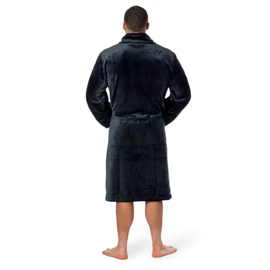Northwest Silk Touch L/XL Bath Robe Jet Black 26&times;47 Inches {3}